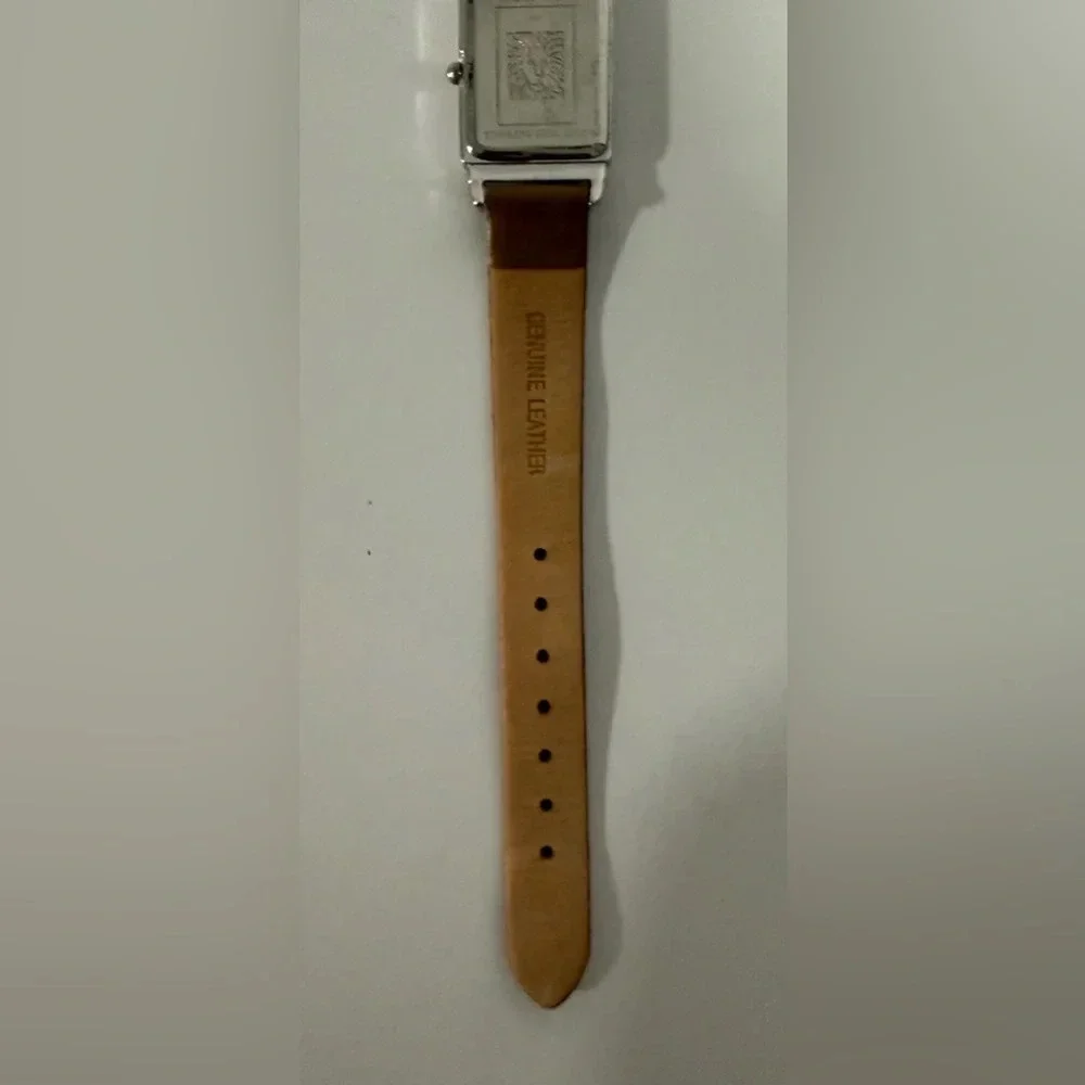 Anne Klein Ladies Rectangular 21mm x 24mm Leather Dress Watch needs new battery
